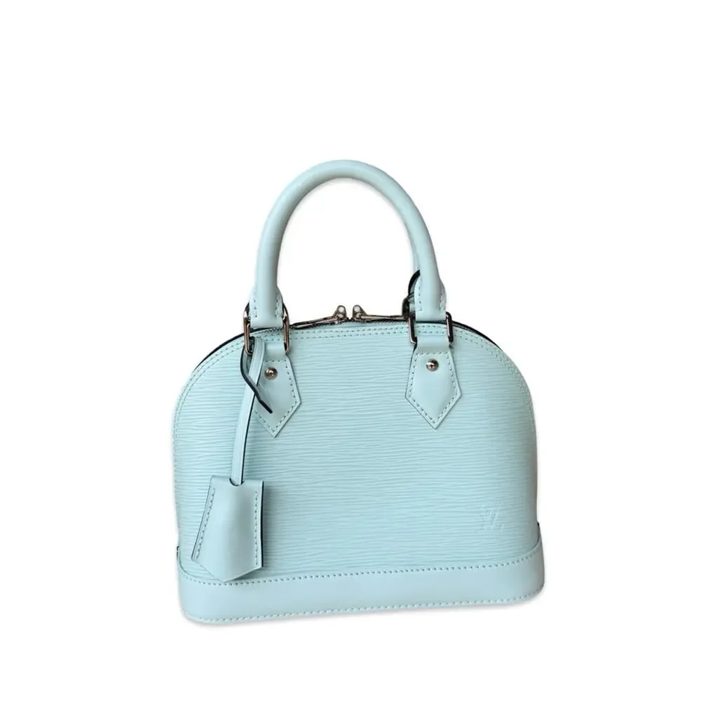 Louis Vuitton Alma PM Epi Leather Blue Top Handle Crossbody Bag LV Handbag